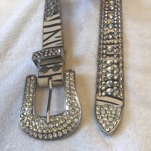 Cowboy Belt with Large Bling Buckle